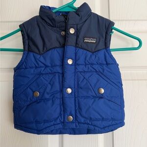 Patagonia Kids Two-Tone Blue Puffer Vest  18 Month
